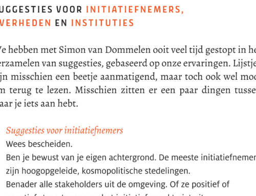 Suggesties voor initiatiefnemers in overheden